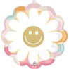BALLON METALLIQUE FLEUR MARGUERITE COULEURS PASTEL 53 CM