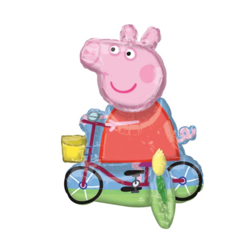 BALLON METALLIQUE PEPPA PIG GONFLABLE A L'AIR AIR FILLED 55 X 45 CM