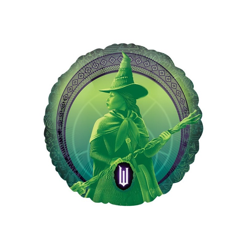 BALLON METALLIQUE ROND SORCIERE WICKED 43 CM