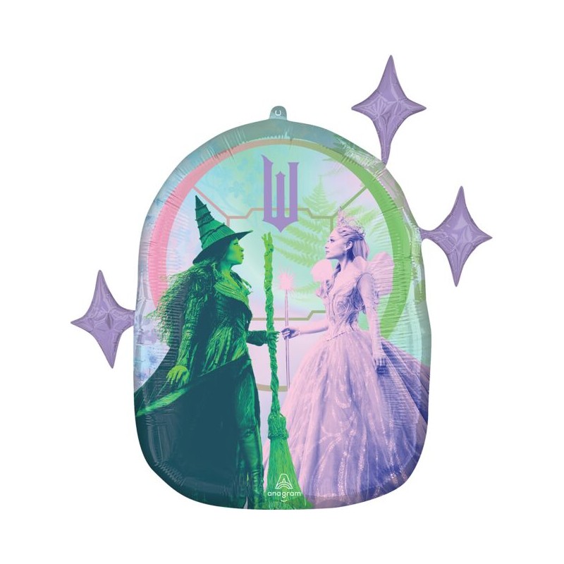 BALLON METALLIQUE SUPER SHAPE SORCIERE WICKED 60 X 66 CM