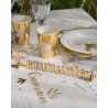 DECORATION DE TABLE LETTRES COMMUNION OR 27 × 2,5 × 6,5 CM
