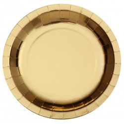 10 ASSIETTES BRILLANTES OR 26.5 CM