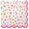12 SERVIETTES PRINTEMPS FLEURS COLOREES 33 X 33 CM