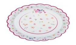 6 ASSIETTES PRINTEMPS FLEURS COLOREES 23 CM