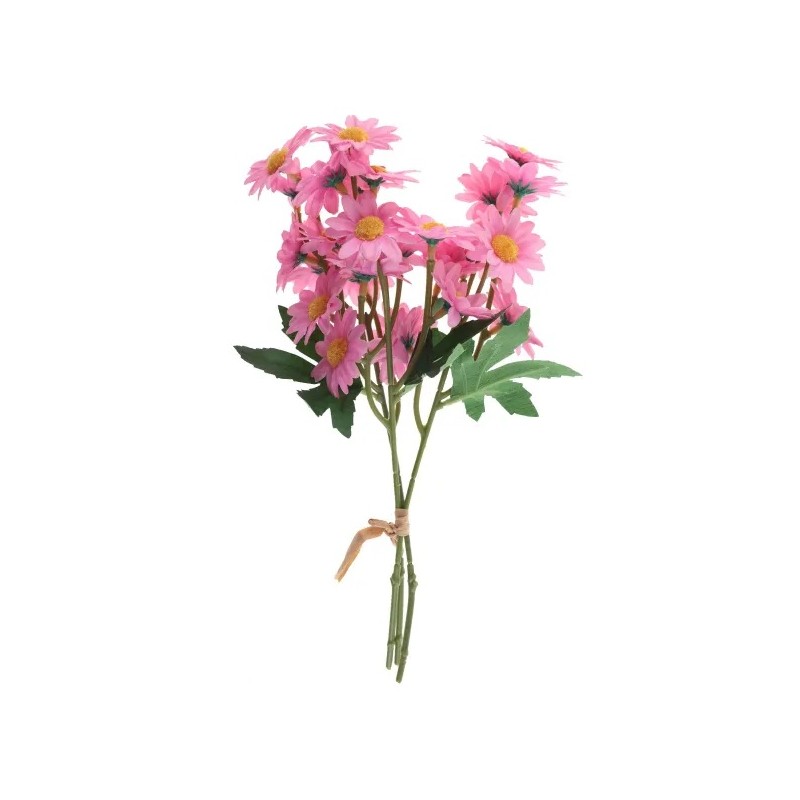 BOUQUET PRINTANIER MARGUERITES ROSES 26 CM