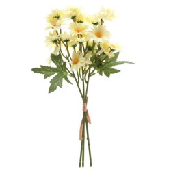 BOUQUET PRINTANIER MARGUERITES JAUNES 26 CM