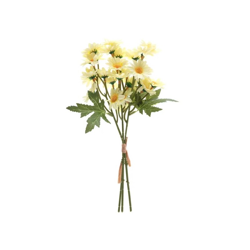 BOUQUET PRINTANIER MARGUERITES JAUNES 26 CM