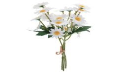 BOUQUET PRINTANIER MARGUERITES BLANCHES 26 CM