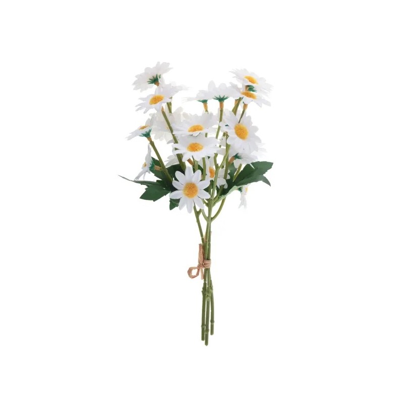 BOUQUET PRINTANIER MARGUERITES BLANCHES 26 CM