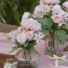 BOUQUET ROMANTIQUE FLEURS ROSE 30 CM