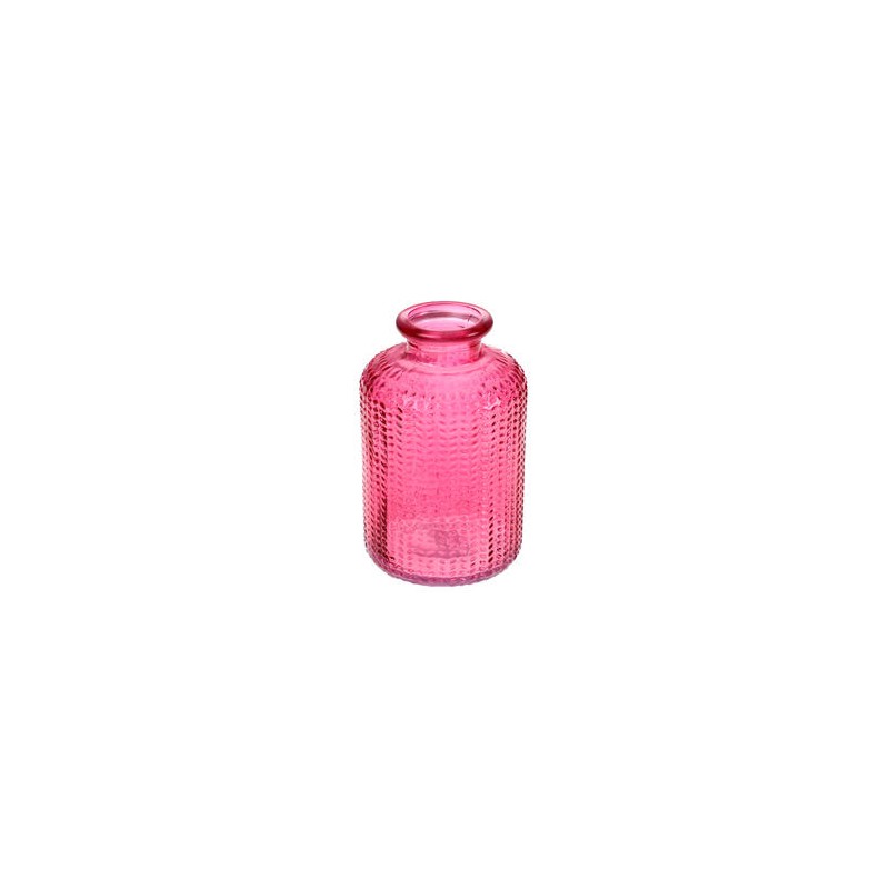 VASE BOUTEILLE FUCHSIA DIAM 6 CM HAUT 10 CM