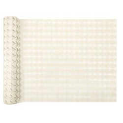 CHEMIN DE TABLE DENTELLE COEURS IVOIRES 28 CM X 2.5 M