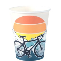 6 GOBELETS EN CARTON THEME VELO 270 ML