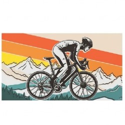 12 SERVIETTES EN PAPIER THEME VELO 40 X 33 CM