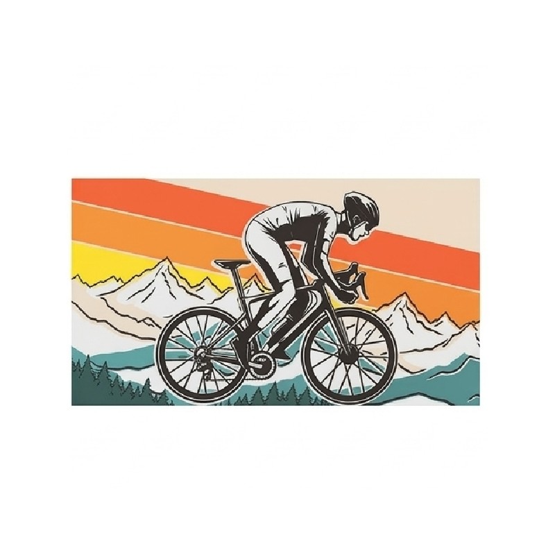 12 SERVIETTES EN PAPIER THEME VELO 40 X 33 CM