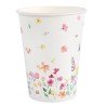 6 GOBELETS PRINTEMPS FLEURS COLOREES 270 ML