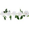 GUIRLANDE DE FLEURS PIVOINES BLANCHES 140 CM