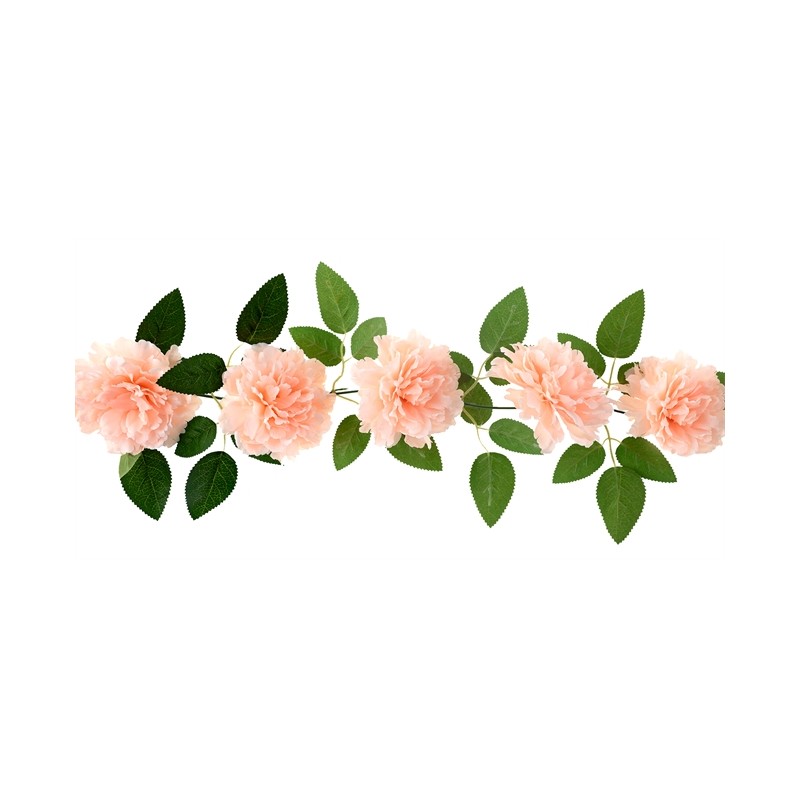 GUIRLANDE DE FLEURS PECHE 140 CM