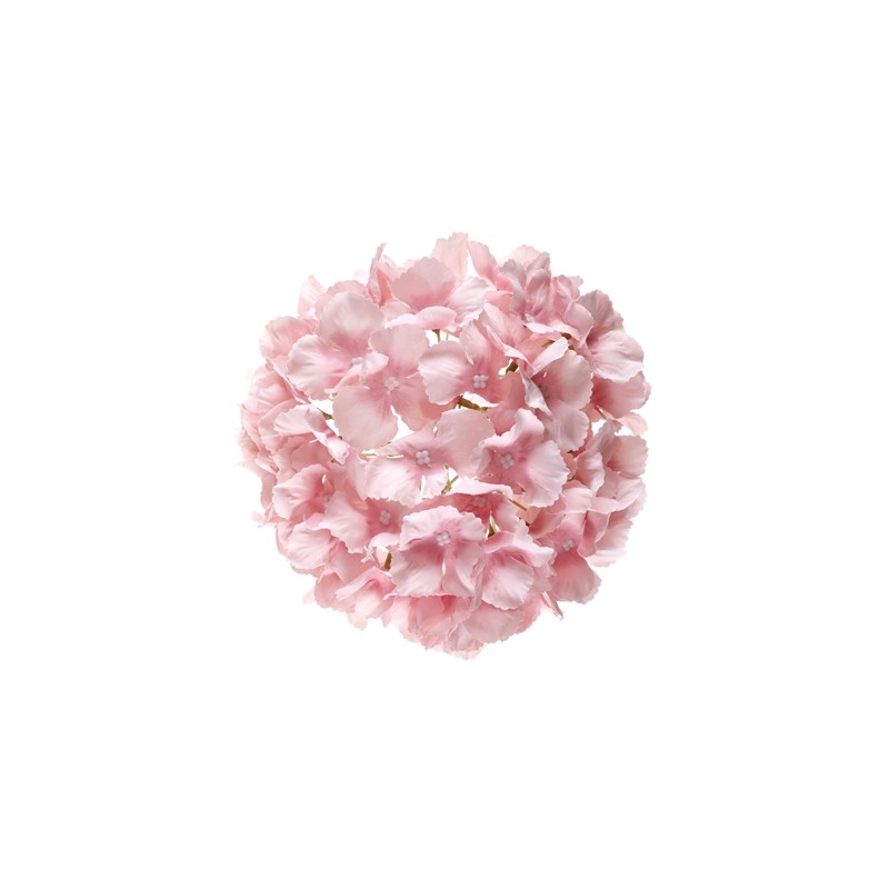 HORTENSIA ROSE TETE DE FLEUR 20 CM ENVIRON