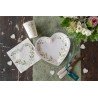 10 ASSIETTES BLANCHES FEUILLAGE MARIAGE VEGETAL COEUR 22.5 X 20 CM 