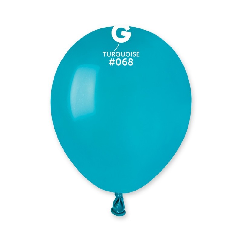 50 BALLONS TURQUOISE LATEX 13 CM 068