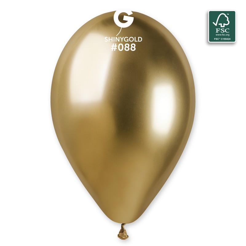 25 BALLONS OR OU GOLD SHINY 33 CM 088