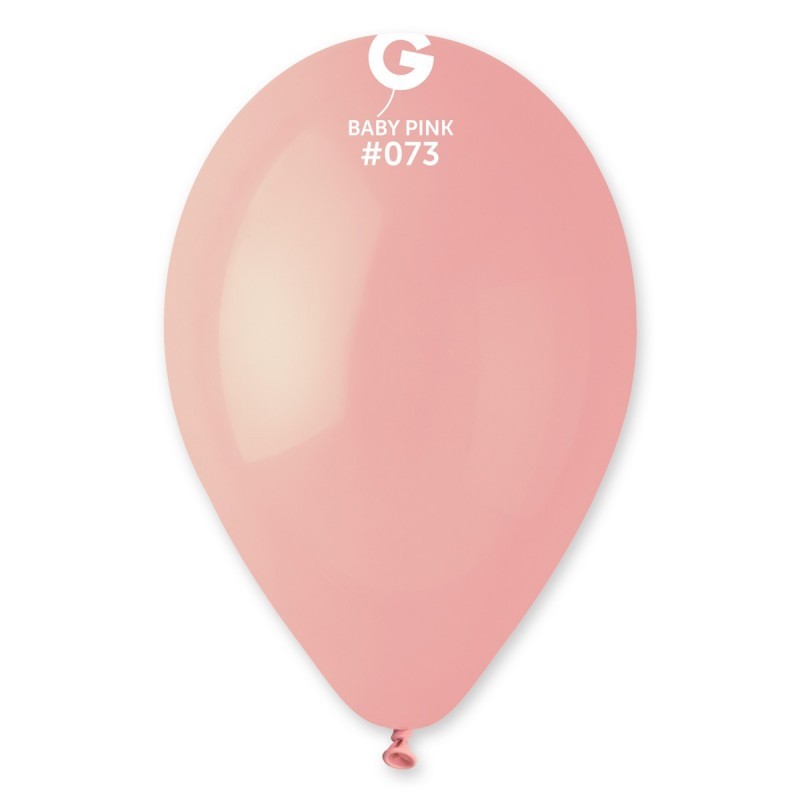 50 BALLONS ROSE BEBE LATEX 28-30 CM 073