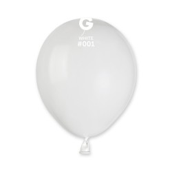 100 BALLONS BLANC WHITE BIO LATEX 13 CM 001