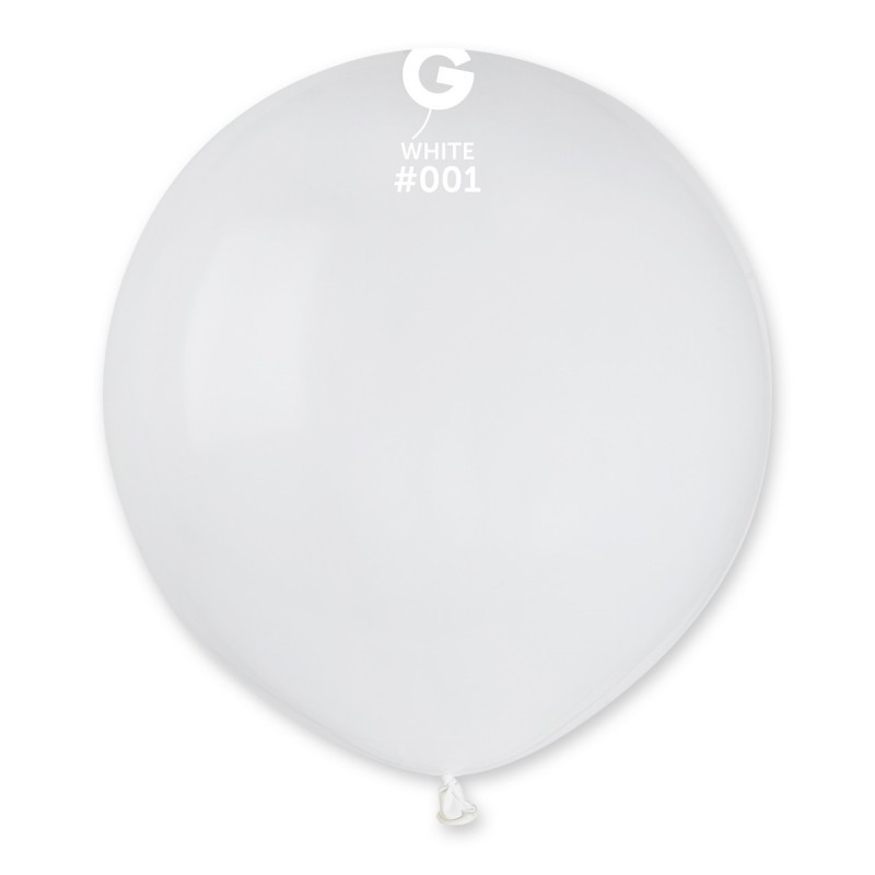 25 BALLONS BLANC WHITE BIO LATEX 48 CM 001