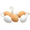 SET 6 OEUFS BLANC ET NATUREL 4 X 6 CM A SUSPENDRE 