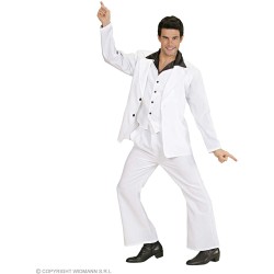 DEGUISEMENT COSTUME BLANC TRAVOLTA CHEMISE AVEC GILET VESTE PANTALON TAILLE XL
