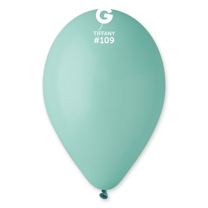 10 BALLONS VERT PASTEL TIFFANY 109 BIO LATEX 28-30 CM 