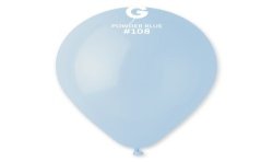 10 BALLONS BLEU POUDRE POWDER BLUE 108 BIO LATEX 28-30 CM 