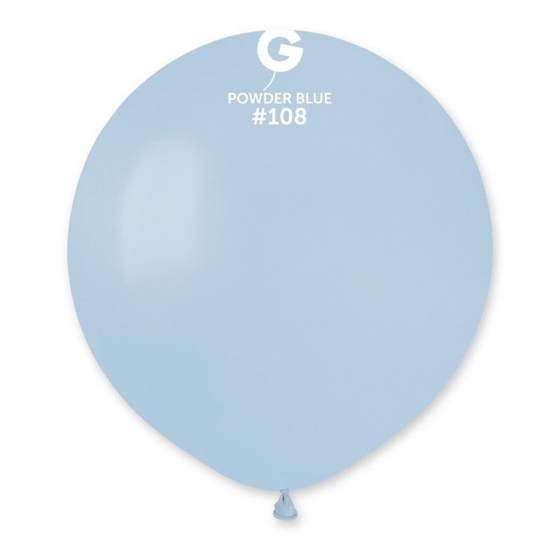 10 BALLONS BLEU POUDRE POWDER BLUE 108 BIO LATEX 48 CM 