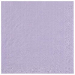25 SERVIETTES PAPIER CRYSTAL LILAS OU PARME COL 16 33 X 33 CM
