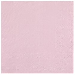 25 SERVIETTES PAPIER CRYSTAL ROSE CLAIR COL 8 33 X 33 CM
