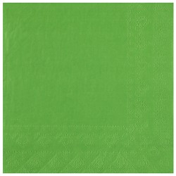 25 SERVIETTES PAPIER CRYSTAL VERT POMME 33 X 33 CM