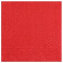 25 SERVIETTES PAPIER CRYSTAL ROUGE 33 X 33 CM