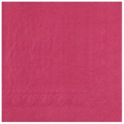 25 SERVIETTES PAPIER CRYSTAL ROSE FUCHSIA 33 X 33 CM