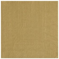 25 SERVIETTES PAPIER CRYSTAL NATUREL COL 26 33 X 33 CM