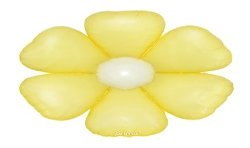 BALLON MYLAR FLEUR MARGUERITE JAUNE ET BLANCHE 61 CM 