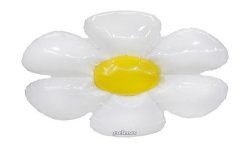 BALLON MYLAR A L'AIR FLEUR MARGUERITE BLANCHE ET JAUNE 61 CM 