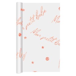 CHEMIN DE TABLE MON PETIT BEBE ROSE GOLD 24 CM X 4 M 