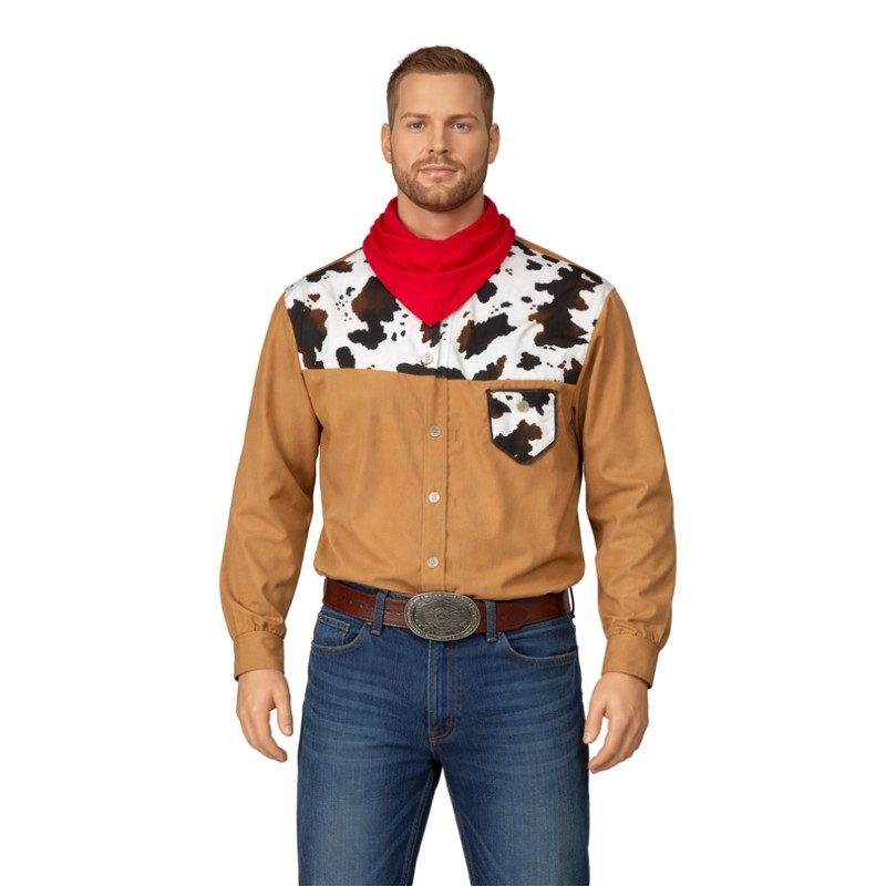 DEGUISEMENT CHEMISE ET BANDANA COW BOY TAILLE 50