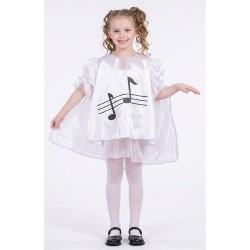 DEGUISEMENT ROBE NOTE DE MUSIQUE TAILLE 6 ANS 