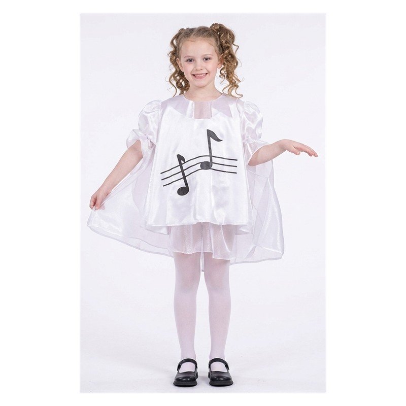 DEGUISEMENT ROBE NOTE DE MUSIQUE TAILLE 6 ANS 