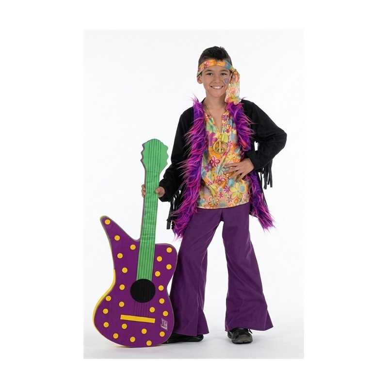 DEGUISEMENT HIPPIE FOURRURE VIOLETTE TAILLE 3-5 ANS