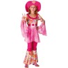 DEGUISEMENT HIPPY FLOWER ROSE TAILLE 7-9 ANS