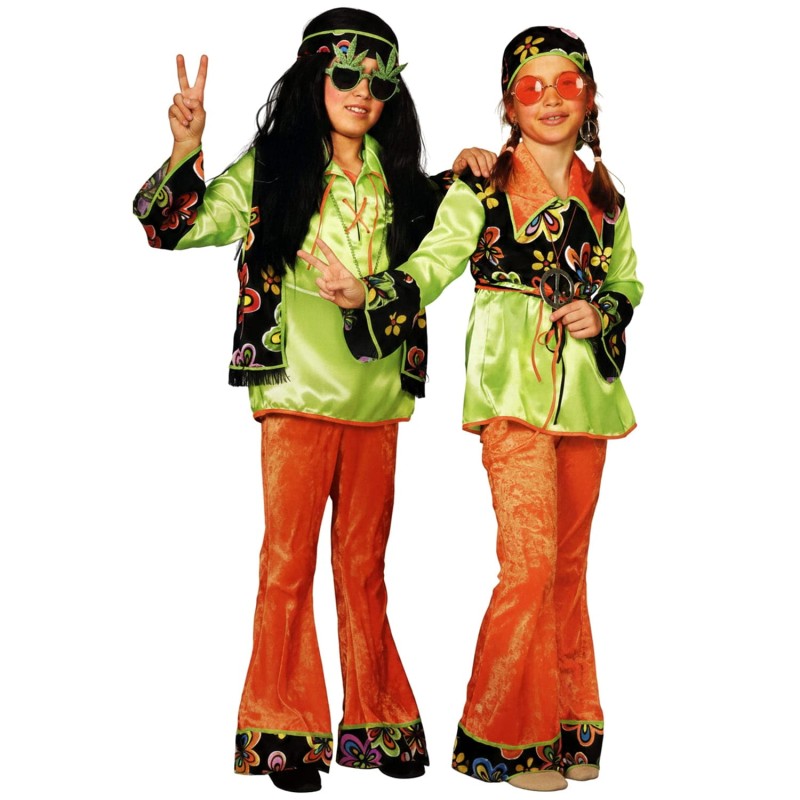 DEGUISEMENT ENSEMBLE FLOWER HIPPIE FILLE TAILLE 116