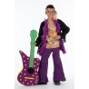 DEGUISEMENT HIPPIE FOURRURE VIOLETTE TAILLE 7-9 ANS